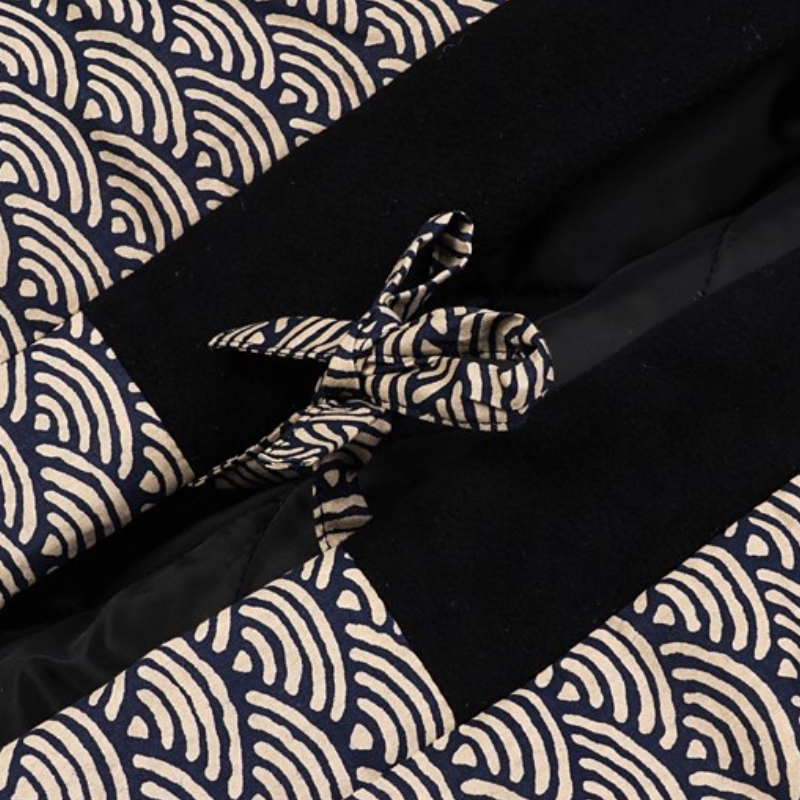 Hanten Homme Japonais à Motif Seigaiha