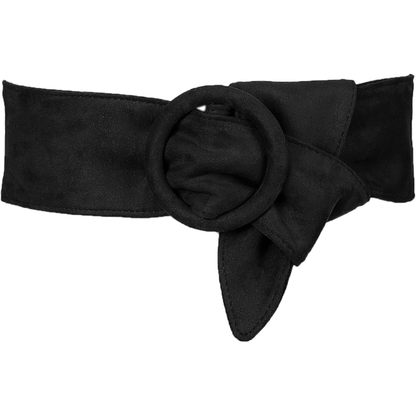 Ceinture Obi Large En Daim À Boucle Ronde