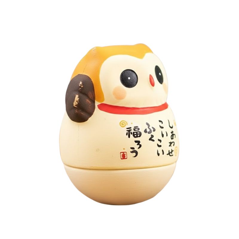 Daruma Hibou aux Grands Yeux