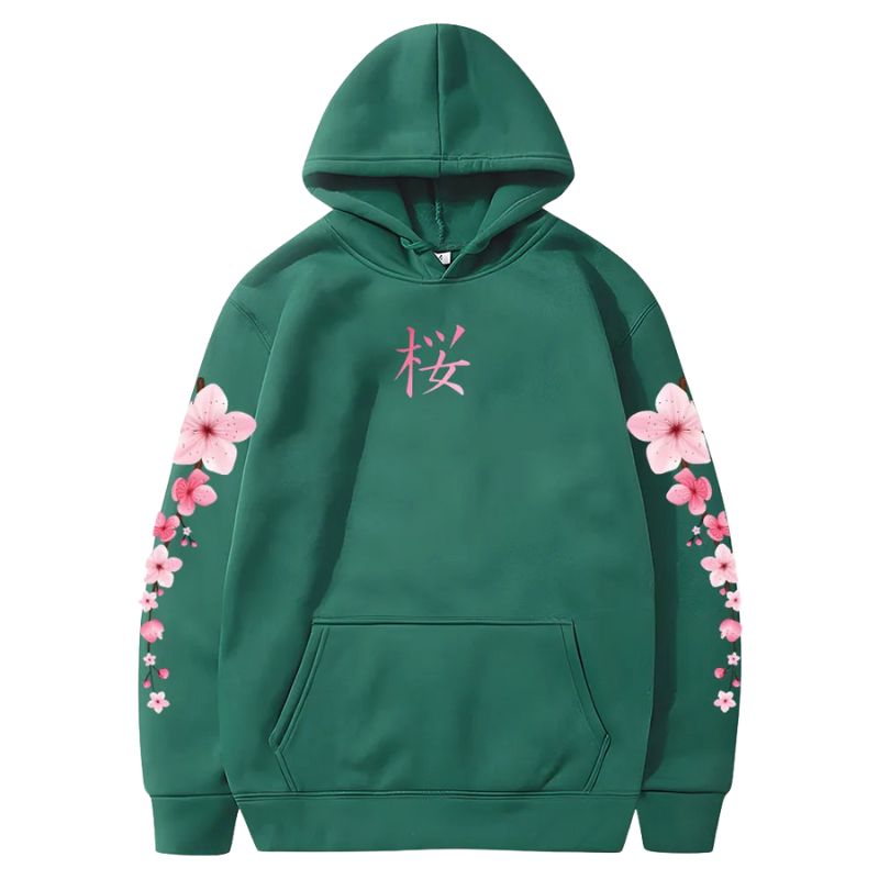 Sweat Japonais En Coupe Décontractée Avec Imprimé Sakura