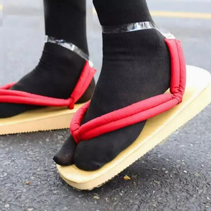 Sandales Geta En Bois Léger Avec Lanière Épaisse