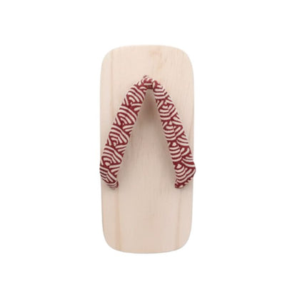 Sandales Geta Avec Lanière Rouge Motif Vagues