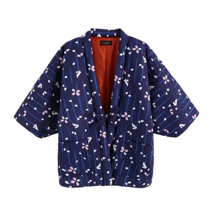 Hanten Femme Court Et Léger En Imprimé Floral Japonais