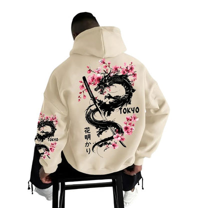Sweat Japonais Avec Illustration Dragon Élégante