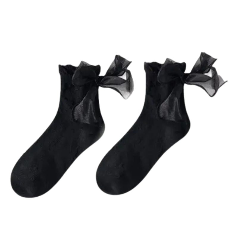 Chaussette Japonaise Avec Nœud Dentelle