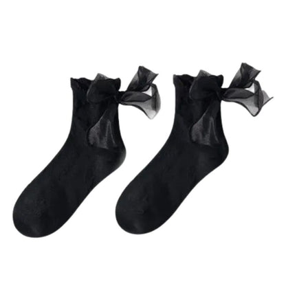 Chaussette Japonaise Avec Nœud Dentelle