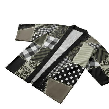 Ensemble Kimono D’été Avec Design Patchwork