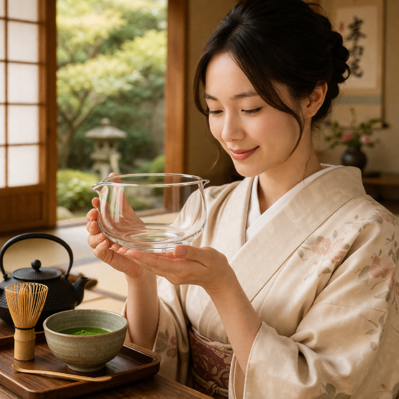 Bol Matcha Minimaliste En Verre