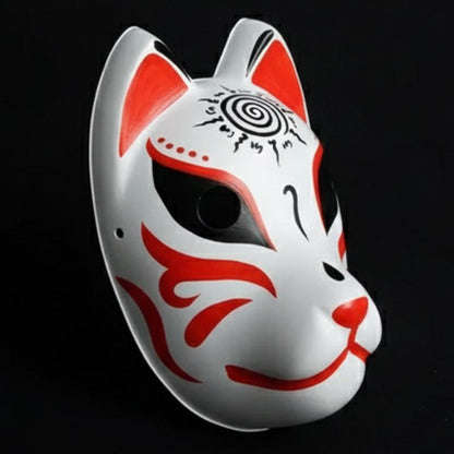 Masque Kitsune Japonais Avec Design Renard Mystique