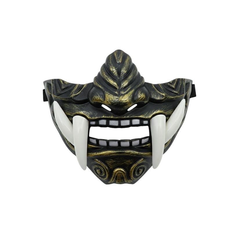 Masque Samouraï Oni Avec Crocs Longs