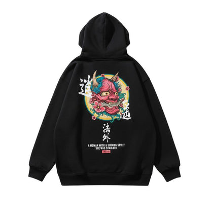 Sweat Japonais Streetwear Avec Illustration Démon