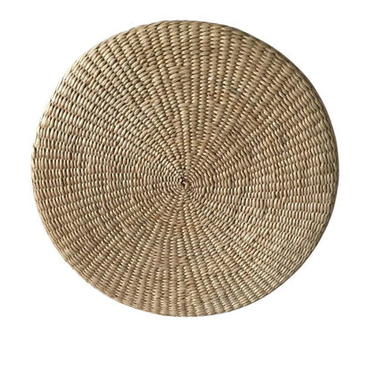 Coussin Japonais Rond Tressé en Paille