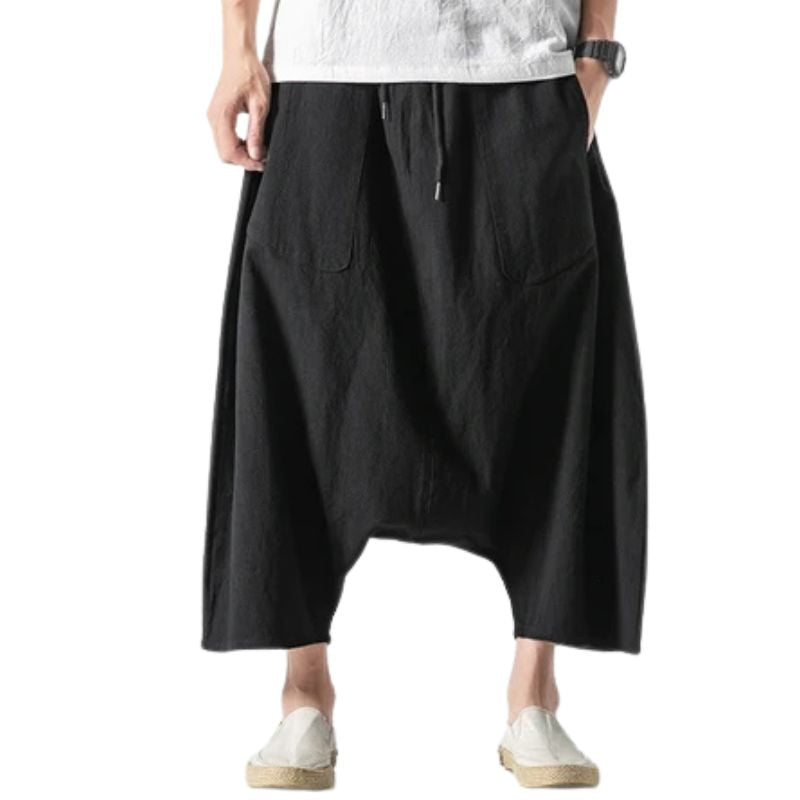 Pantalon Japonais Léger Homme Coupe Fluide