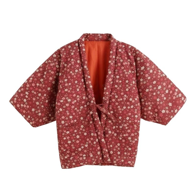 Hanten Femme Traditionnel Japonais En Design Fleuri