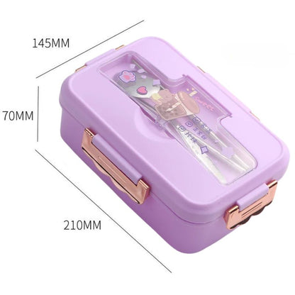 Boîte Bento Japonaise Violette Style Kawaii