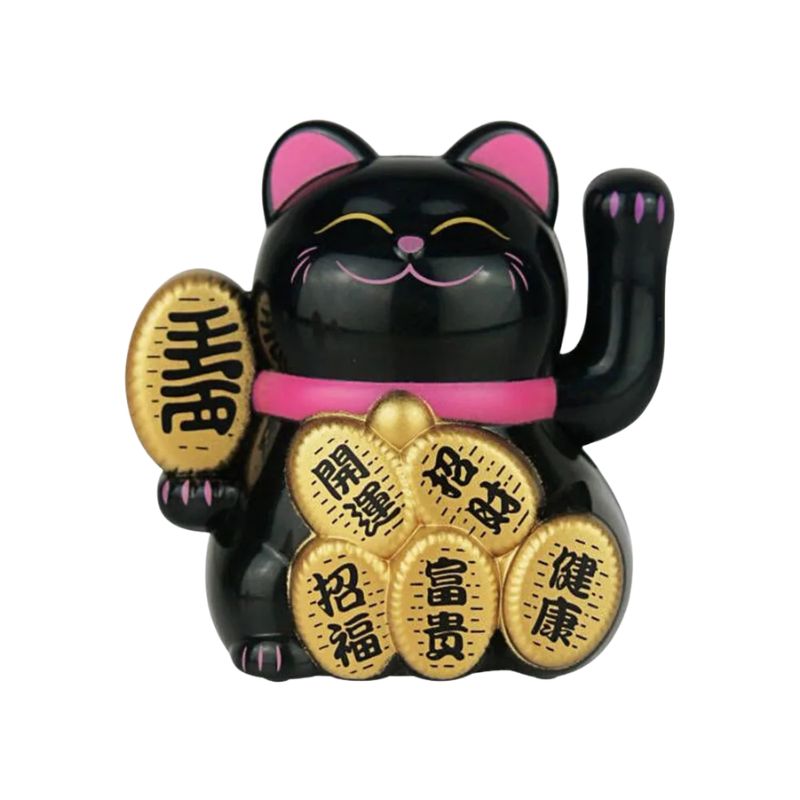 Maneki Neko Design Chat À Énergie Solaire