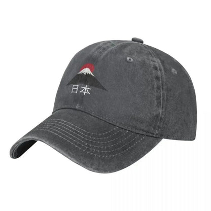Casquette Japonaise Vintage Avec Broderie Mont Fuji