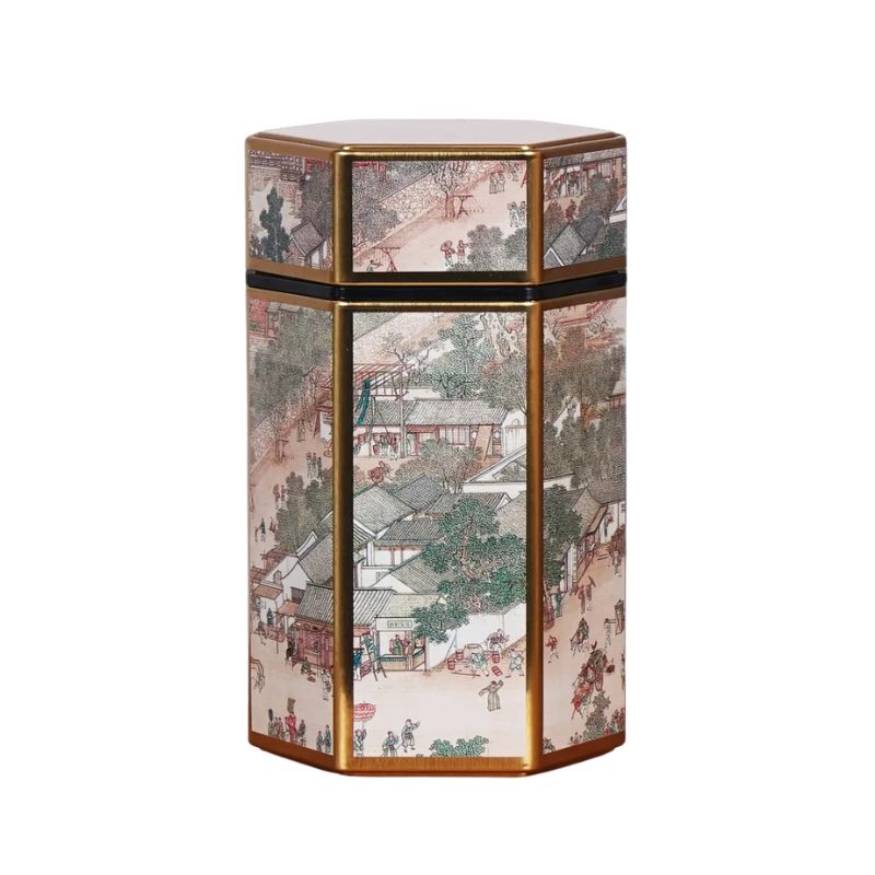 Boîte à Thé Japonaise Hexagonale D’inspiration Ancienne