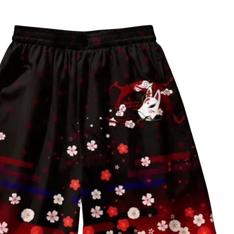Ensemble Kimono Avec Illustration Kitsune Élégante