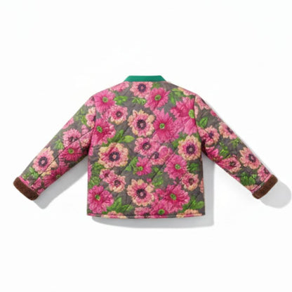 Hanten Femme Rose Floral En Coton Matelassé
