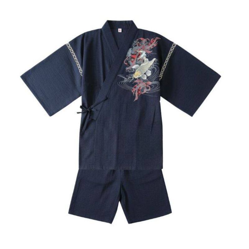 Jinbei Homme Japonais Avec Motif Traditionnel