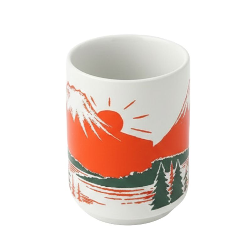 Tasse Japonaise À Illustration Mont Fuji