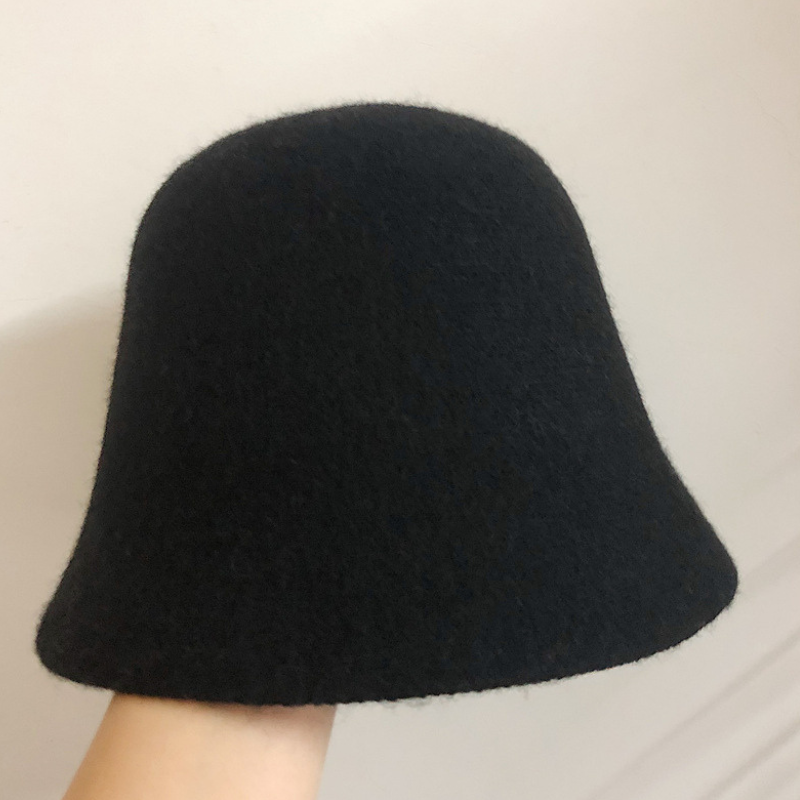 Chapeau Streetwear Style Bucket En Laine