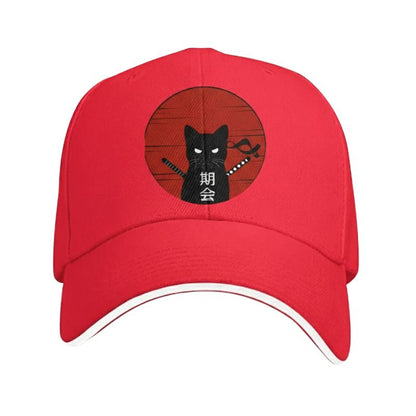 Casquette Japonaise Avec Chat Ninja
