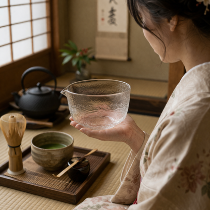 Bol Matcha Avec Texture Granitée Et Bec Intégré
