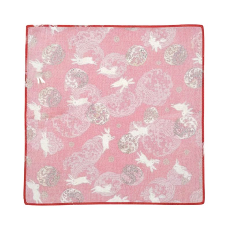Furoshiki Japonais À Décor Floral et Lapin