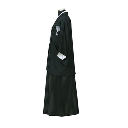Kimono Japonais Vintage Noir Avec Motifs Traditionnels Élégants