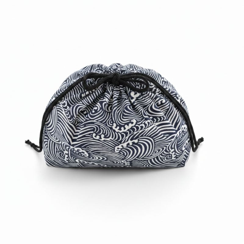 Sac Japonais Avec Motif Vagues Blanches