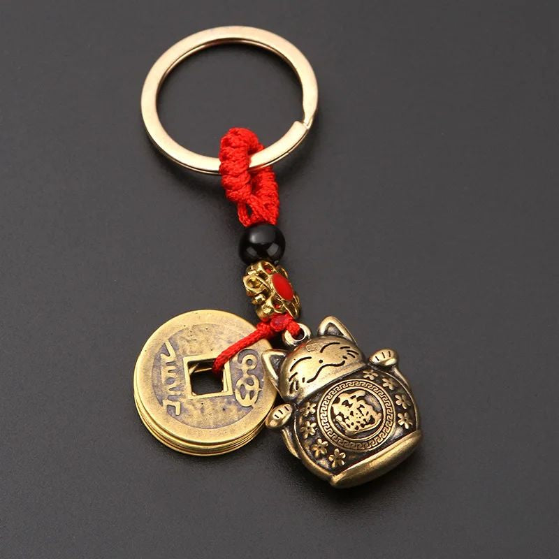 Maneki Neko Porte Clés Feng Shui