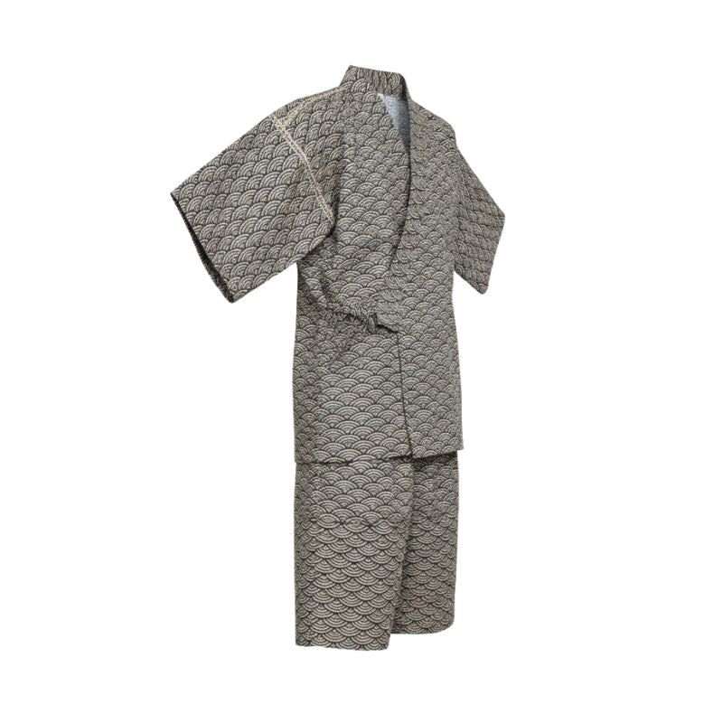Jinbei Homme Japonais Avec Motif Seigaiha
