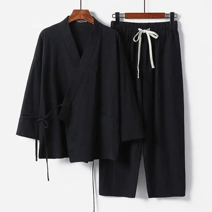 Jinbei Homme Minimaliste En Ensemble Ample Et Respirant