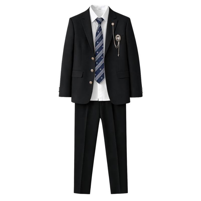 Uniforme Japonais En Ensemble Élégant Avec Cravate Rayée