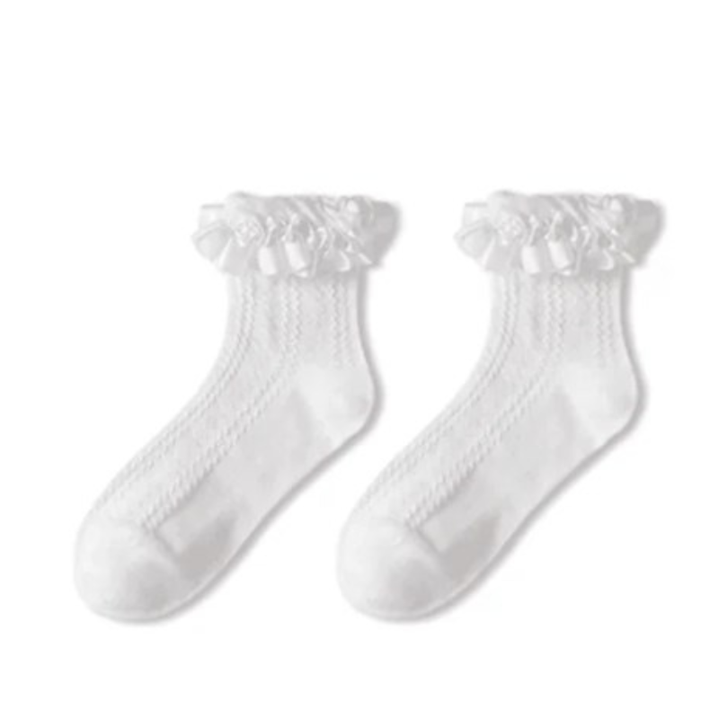 Chaussette Japonaise Avec Volants Dentelle Élégants