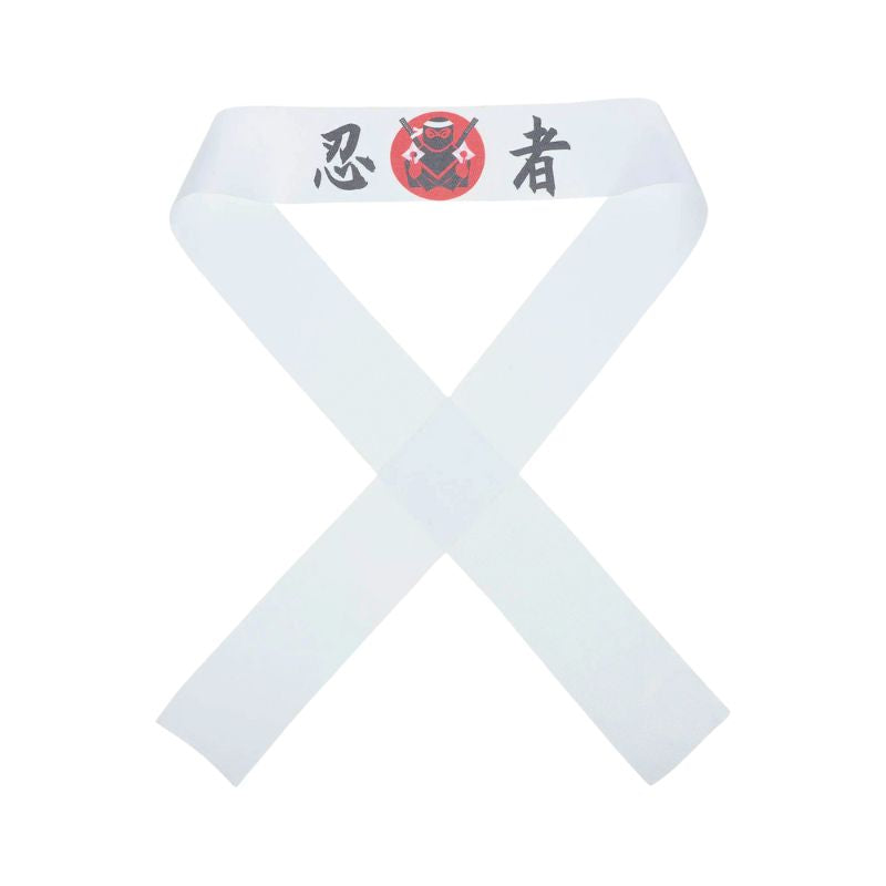 Hachimaki Japonais Moderne Avec Motif Ninja Et Kanji