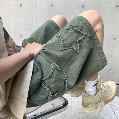Short Japonais Vintage En Jean Avec Coupe Ample Moderne