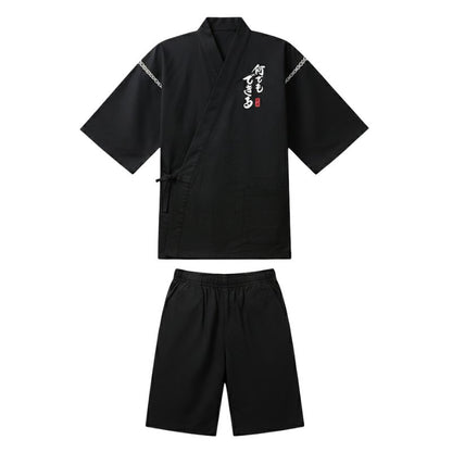 Jinbei Homme Japonais Avec Calligraphie Et Coupe Ample