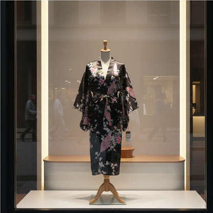 Kimono Traditionnel Japonais Avec Fleurs Délicates