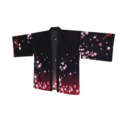 Veste Kimono Avec Motif Japonais Renard Et Fleurs Sakura