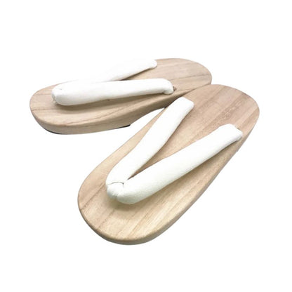 Sandales Geta Japonaises En Bois Massif Avec Bride Épaisse