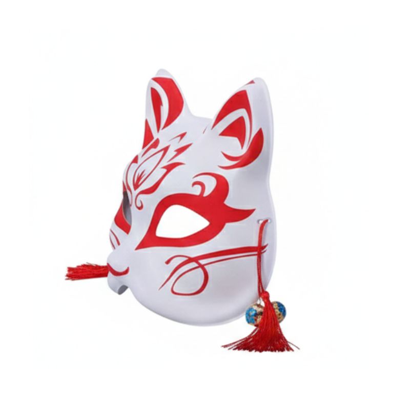 Masque Kitsune Festival Avec Ornements Suspendus