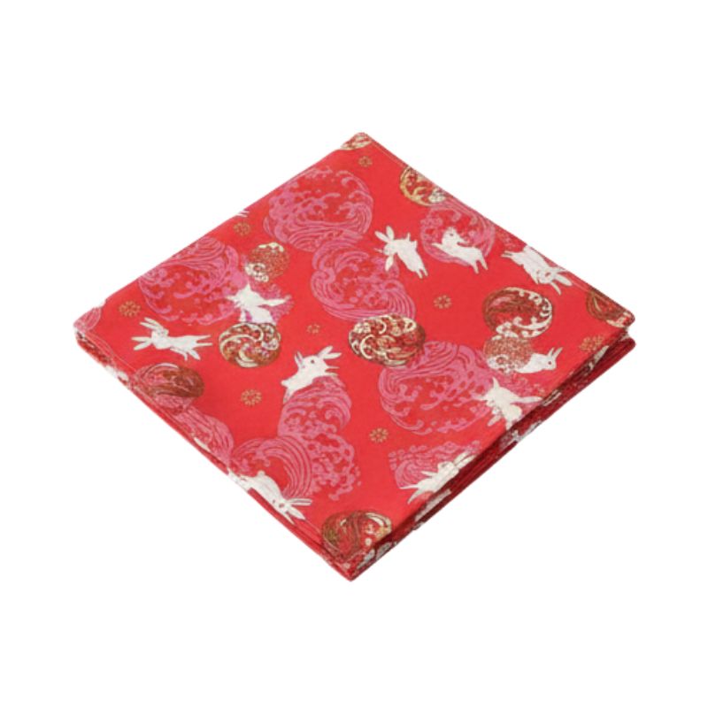 Furoshiki Japonais À Décor Floral et Lapin