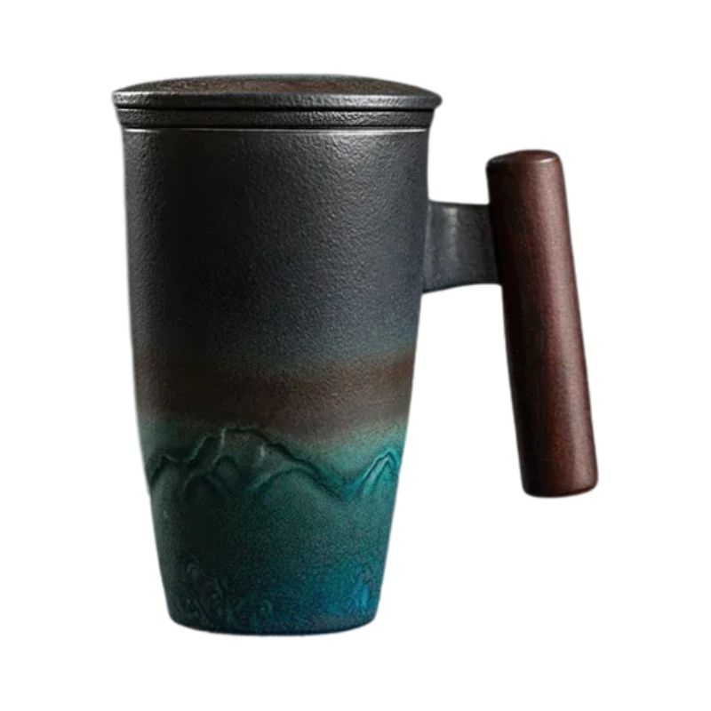 Tasse Japonaise Artisanale Avec Filtre À Thé