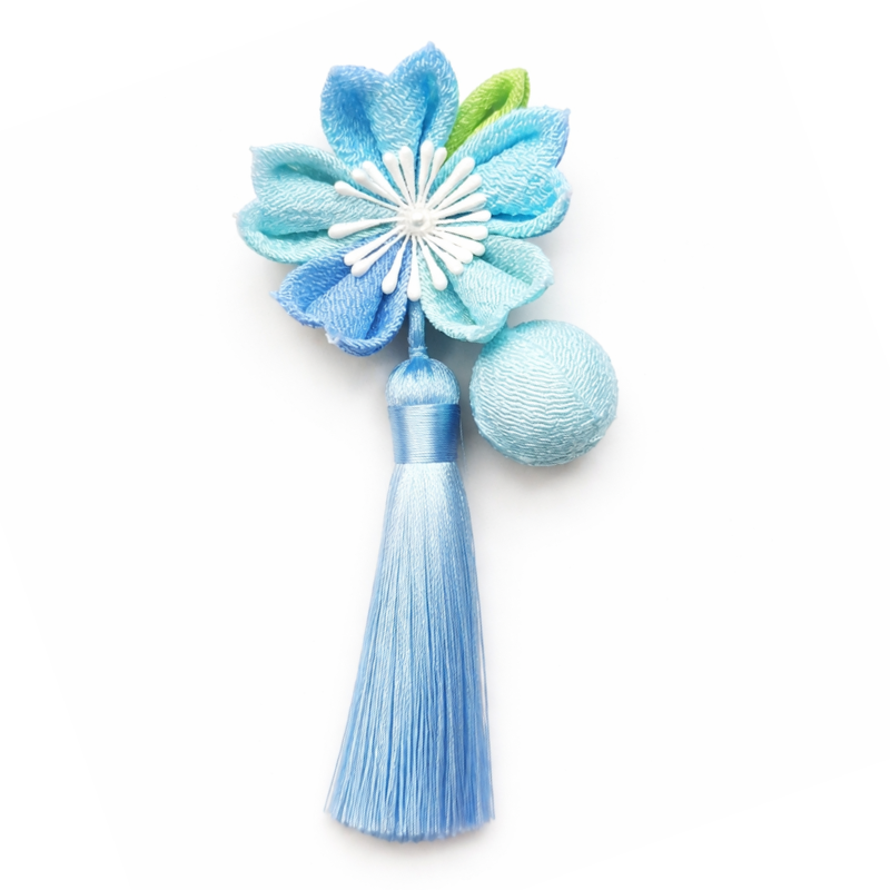 Kanzashi Fleur Avec Pompon