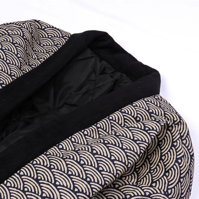Hanten Homme Japonais à Motif Seigaiha
