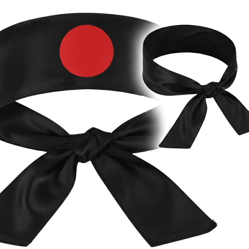 Hachimaki Avec Soleil Rouge Central Minimaliste