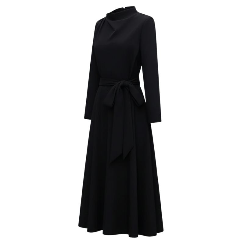 Robe Japonaise Avec Coupe Trapèze Et Ceinture Nouée